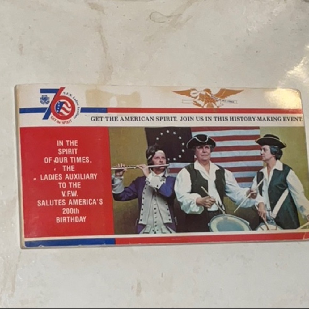 Bicentennial Souvenir Pack of Post Cards “Get the Spirit” Ladies Auxiliary VFW